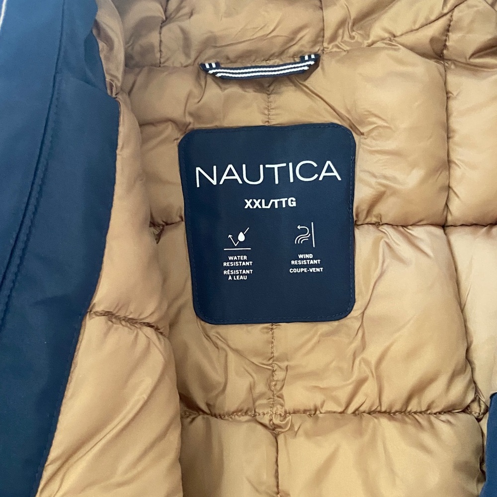 Nautica Men's Navy Hooded winter/ spring coat - Picture 4 of 13